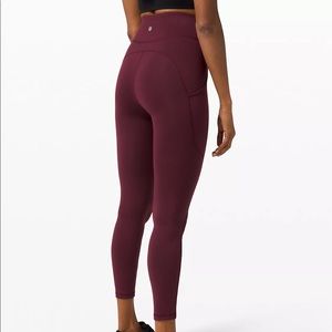 Lululemon Invigorate High Rise Tight 25” in Burgundy Cassis 8